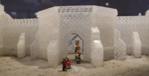 To-scale model of Leadville’s Ice Palace.
