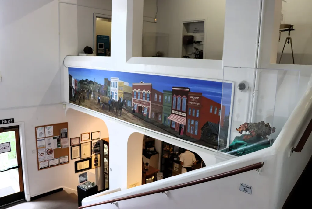 View of the gift shop inside the Mining Museum