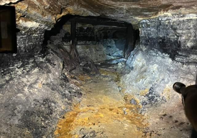 underground tunnel in a coal mine